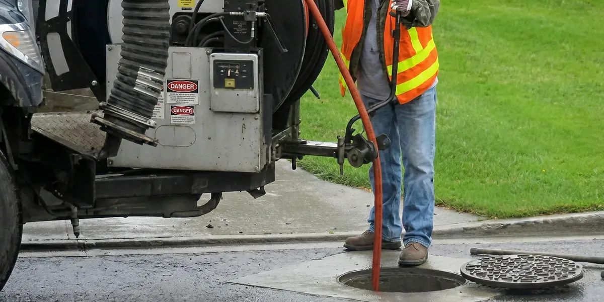 sewage clean up professionals using industrial equipment to remove contaminated wastewater in Las Vegas, NV