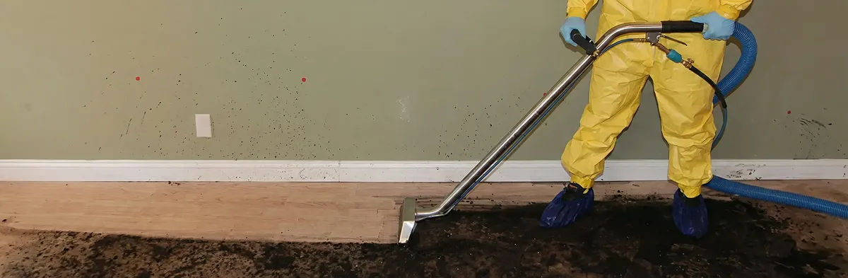 sewage removal service performing deep cleaning and extraction of sewage from an indoor area in Las Vegas, NV